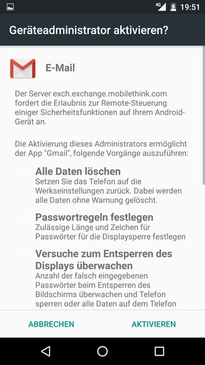 Wählen Sie AKTIVIEREN