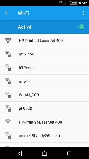 Sélectionnez le réseau sans fil auquel vous souhaitez vous connecter