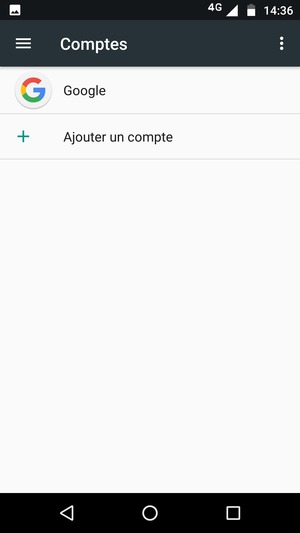 Sélectionnez Google