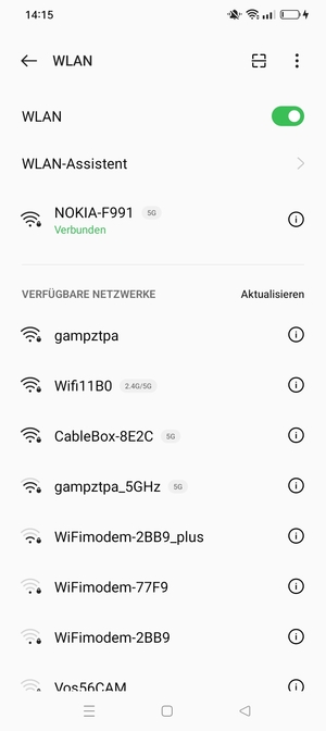 Sie sind nun mit dem WLAN-Netzwerk verbunden