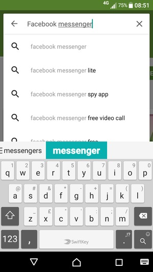 Enter the app name and select Search