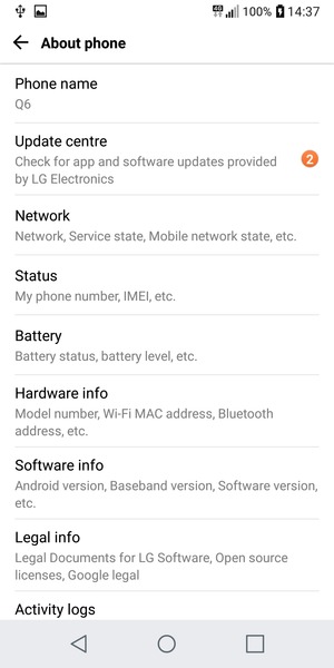 Select Update centre