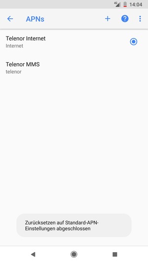 Wählen Sie Neuer APN