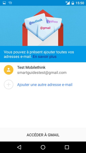 Sélectionnez ACCÉDER À GMAIL