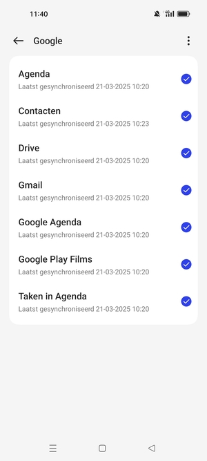 Selecteer de Menu-knop