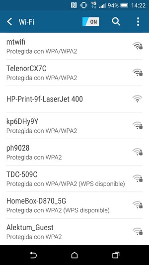 Seleccione la red inalámbrica a la que desea conectarse