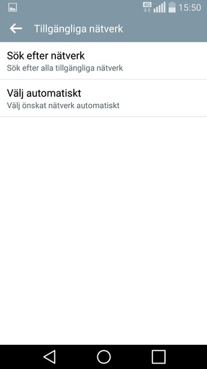 Välj Sök efter nätverk