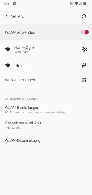 Sie sind nun mit dem WLAN-Netzwerk verbunden