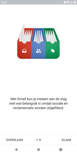 Selecteer KLAAR