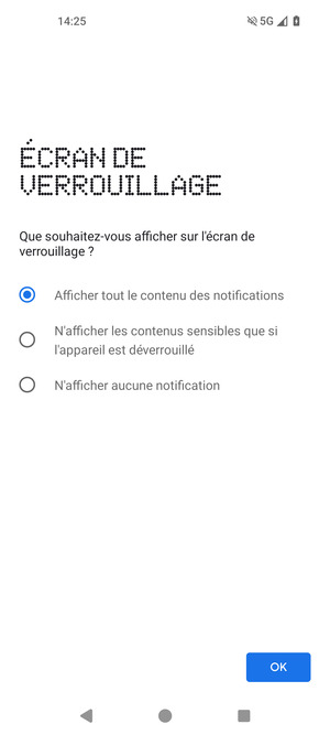 Sélectionnez votre option préférée et sélectionnez OK