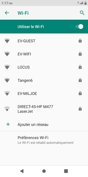 Sélectionnez le réseau sans fil auquel vous souhaitez vous connecter