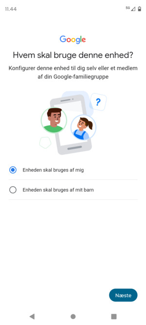 Vælg din foretrukne mulighed og vælg Næste