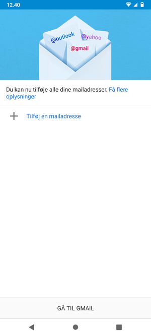 Vælg Tilføj en mailadresse
