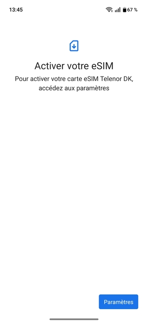 Sélectionnez Paramètres