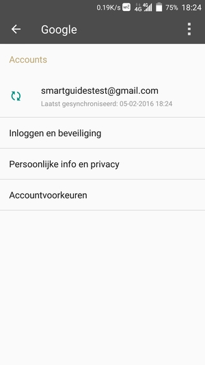 Selecteer uw account