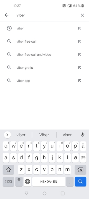 Skriv inn applikasjonsnavnet og velg Søk