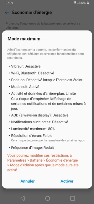 Sélectionnez Activer