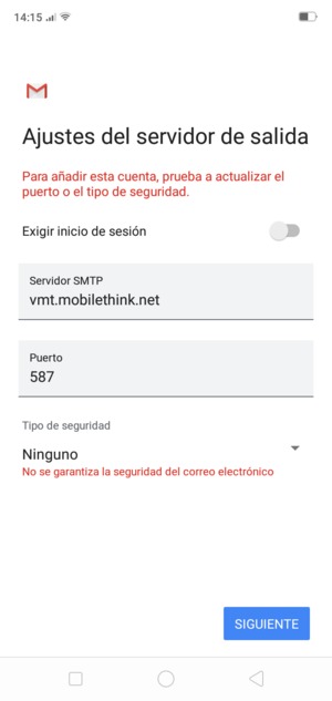 Seleccione SIGUIENTE