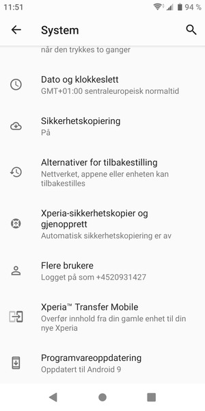 Bla til og velg Programvareoppdatering