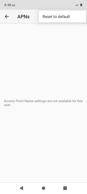 Select Reset to default