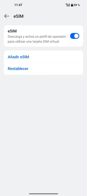 Seleccione Añadir eSIM