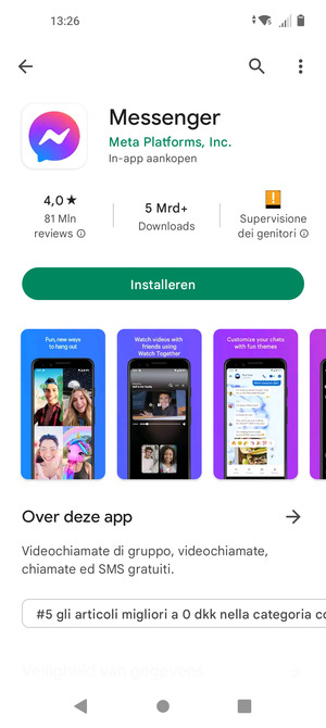 Selecteer Installeren