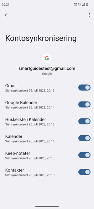 Velg menyknappen