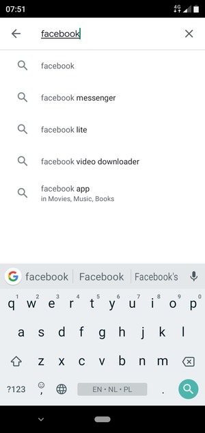 Enter the app name and select Search