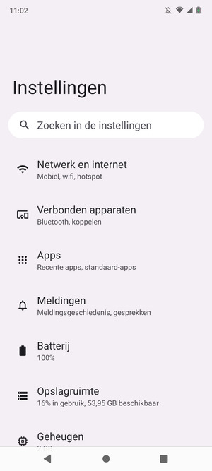 Selecteer Netwerk en internet