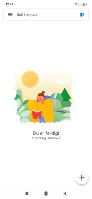 Gmail er klar til bruk
