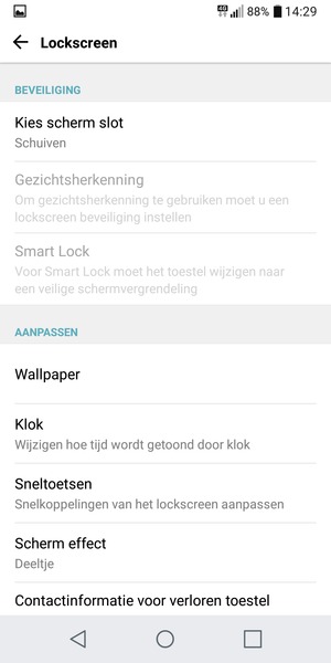 Selecteer Kies scherm slot