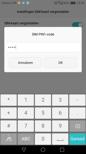 Bevestig uw nieuwe SIM PIN-code en selecteer OK