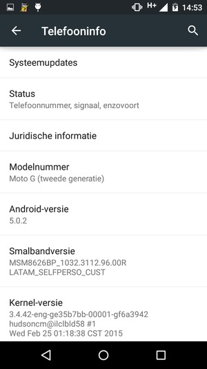 Selecteer Systeemupdates