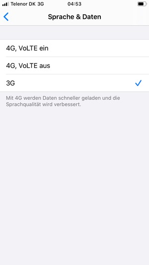 Wählen Sie 3G