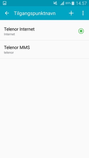 Telefonen din er konfigurert til MMS