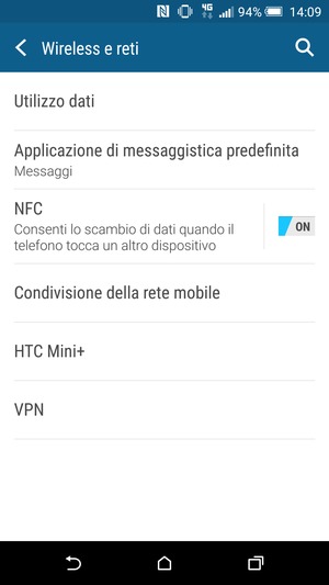 Seleziona Condivisione della rete mobile