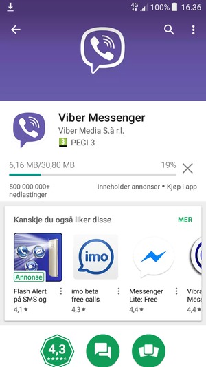 Vent til installasjonen er ferdig