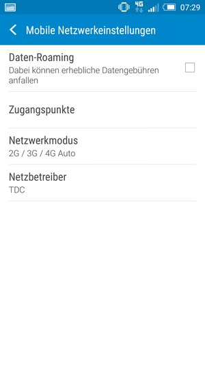 Um das Netzwerk zu wechseln, falls Probleme auftreten, wählen Sie Netzbetreiber