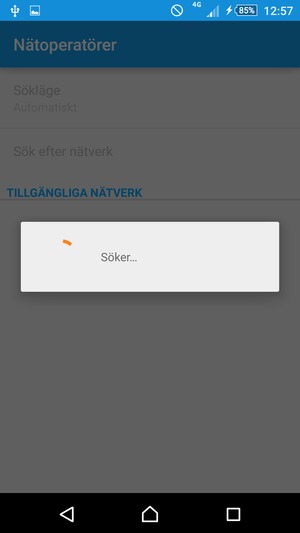 Vänta på att sökningen avslutas