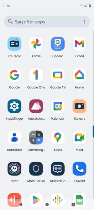 Scroll til og vælg Indstillinger