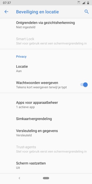 Selecteer Simkaartvergrendeling