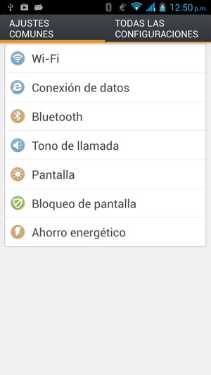 Seleccione TODAS LAS CONFIGURACIONES