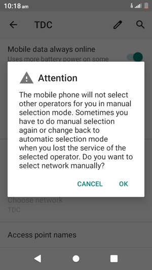 Select OK