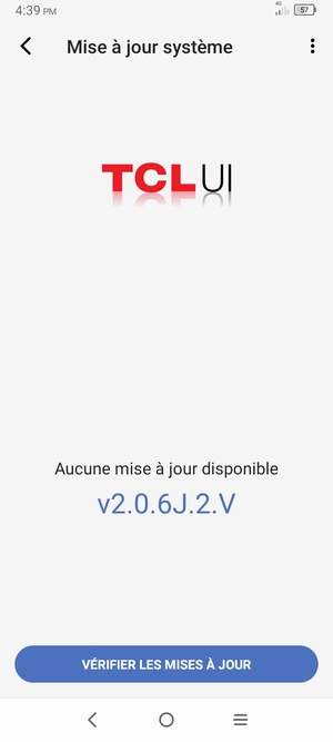 Sélectionnez VÉRIFIER LES MISES À JOUR