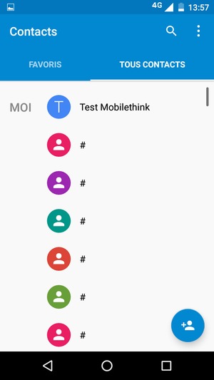 Sélectionnez le bouton du Menu