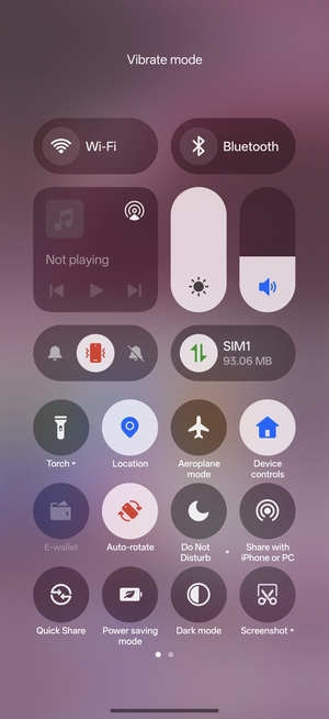 Select Vibrate to change to vibration mode