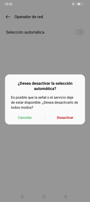 Seleccione Desactivar