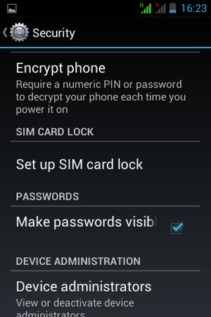 To change the PIN for the SIM card, return to the Security menu and select Set up SIM card lock