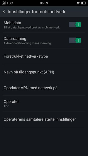 Slå Dataroaming på eller av