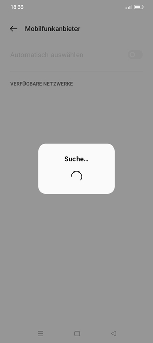 Warten Sie, bis die Suche abgeschlossen ist